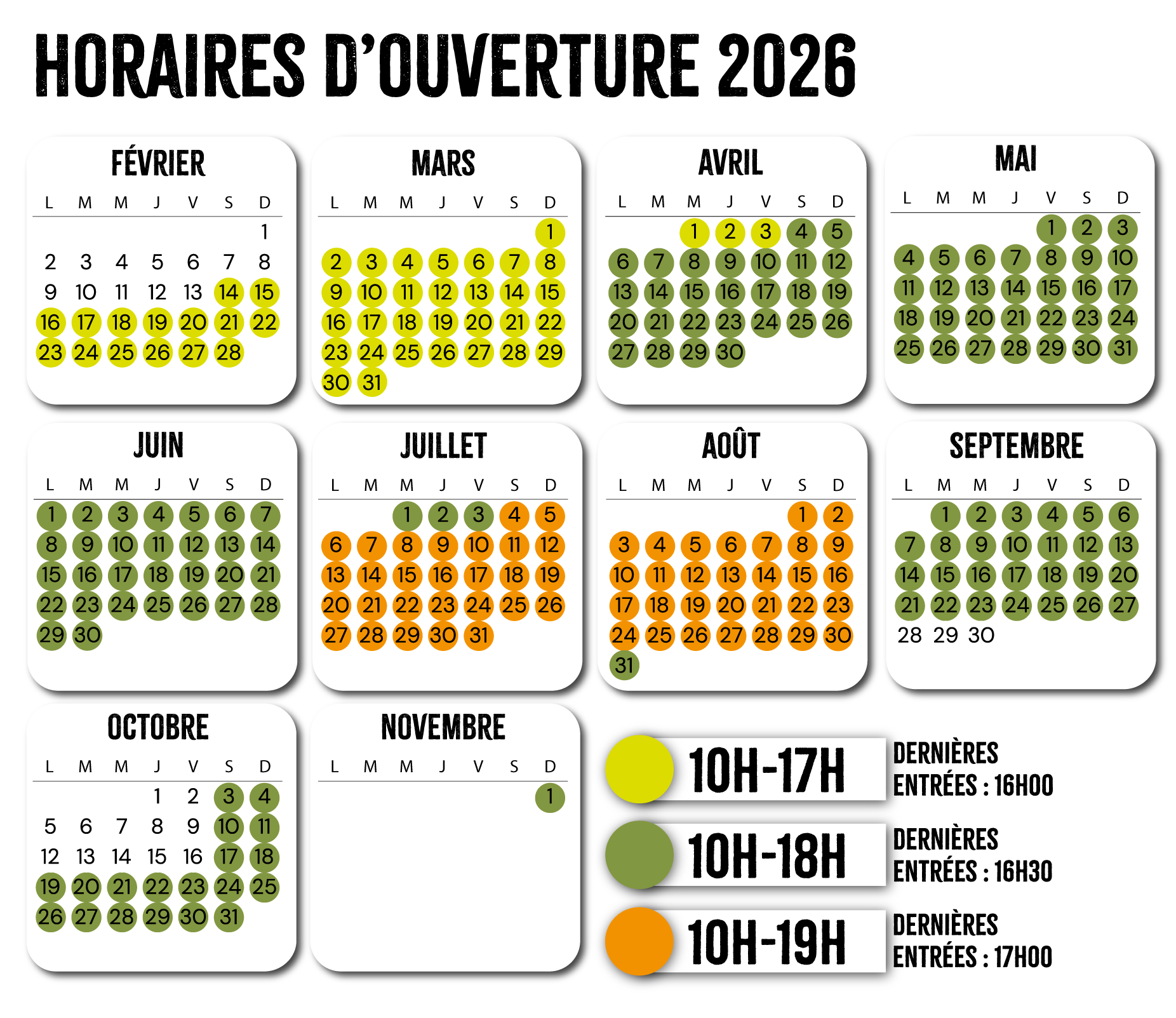 Information ouverture du zoo